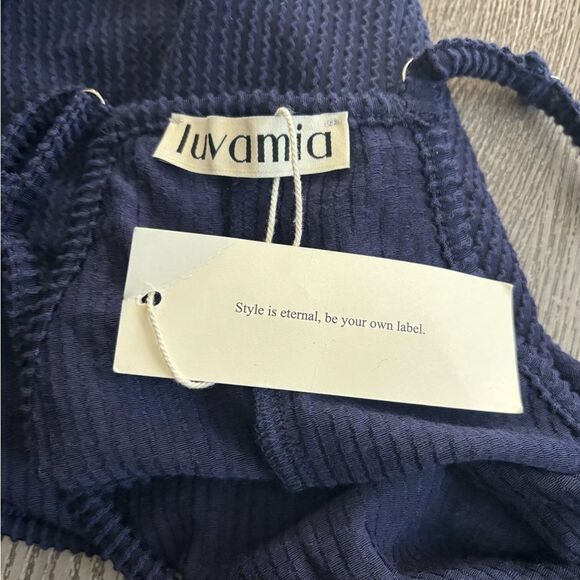 Luvamia woman’s Navy Blue romper - Picture 3 of 4